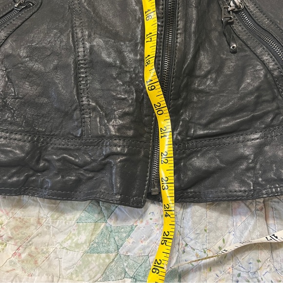 Marc New York Andrew Marc Leather Motorcycle Jacket L - Picture 8 of 11